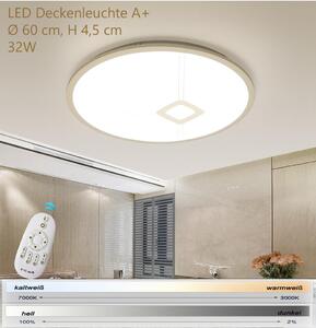 2108-Ø 60WJ Plafoniera LED con telecomando Colore luce/luminosità regolabile