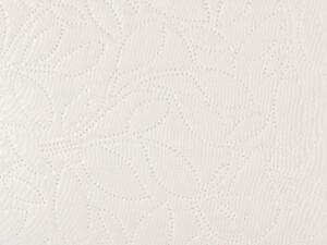 Copriletto in Tessuto di Poliestere Crema 160 x 220 cm Motivo in Rilievo Decorativo Copriletto Lenzuola Design Classico Camera da Letto Beliani