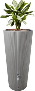 GARANTIA LINUS 2in1 serbatoio per pioggia 220 litri grigio zinco incl. ciotola per piante