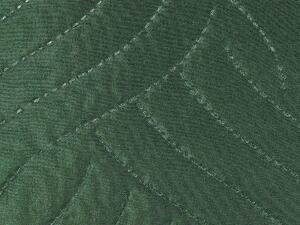 Copriletto in Tessuto di Poliestere Verde 160 x 220 cm Motivo in Rilievo Decorativo Copriletto Lenzuola Design Classico Camera da Letto Beliani