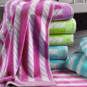 Telo Bagno In Cotone Yacht 95X150 Carrara Moderno Fuxia Caleffi