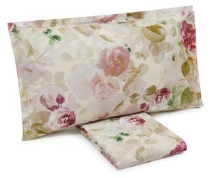 Copripiumino Con Federe In Null Limoges Cm 50x70 Emporium Floreale Rosa Caleffi