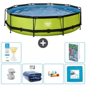 Piscina gonfiabile rettangolare - 360x76 cm - Set da 5 pezzi - Modello S229
