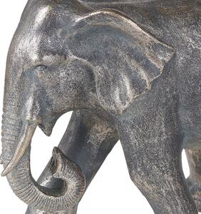 Figura decorativa Ottone Poliresina 26 cm Elefante Finitura invecchiata Decorazione accessorio esotico Beliani