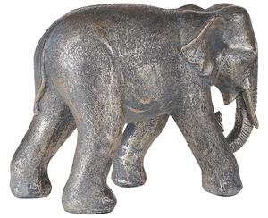 Figura decorativa Ottone Poliresina 26 cm Elefante Finitura invecchiata Decorazione accessorio esotico Beliani