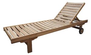 BANABA - lettino con ruote in teak