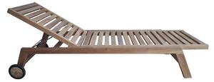 TIKAU - lettino con ruote in teak