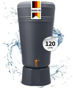 4rain AZURA 2in1 serbatoio per pioggia 120 litri grigio grafite incl. ciotola per piante e supporto