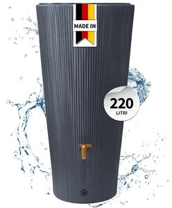 4rain VASO DECOR 2in1 serbatoio per pioggia 220 litri grigio grafite incl. ciotola per piante