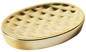 Set di 4 Accessori Bagno in Ceramica dorata dispenser sapone porta sapone Portaspazzolino recipiente Beliani