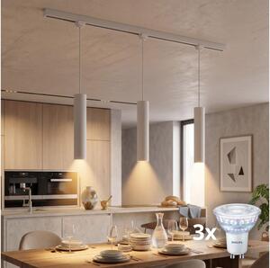 Philips - Lampada a sospensione LED dimmerabile su cavo per sistema a binario EASYLINK 3xGU10/7W/230V 1m bianco