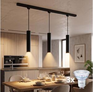 Philips-LED dimmerabile lampada a sospensione su cavo per sistema a binario EASYLINK 3xGU10/7W/230V 1 m nero
