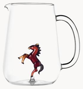 Caraffa in vetro borosilicato fatta a mano Horse, 1,7 L