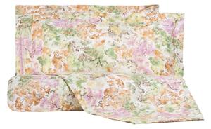 Copripiumino Con Federe In Percalle Trees Matrimoniale - 255X255 + 2 Federe50X80 Emporium Floreale Arancio Caleffi