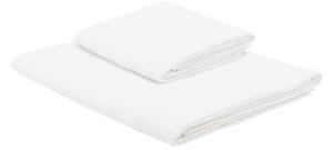 Asciugamano Con Ospite In Nido D'ape Ape 40X60+60X100 Bellora Continuat. Tinta Unita Bianco Caleffi