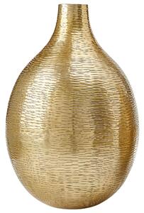 Set di 2 vasi da fiori in alluminio dorato decorativo fatto a mano vaso moderno per interni Beliani