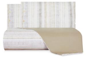 Copripiumino Con Federe In Percalle Stripes Gold 255X205 + 2 Federe50X80 Bellora Geometrico Grigio Caleffi