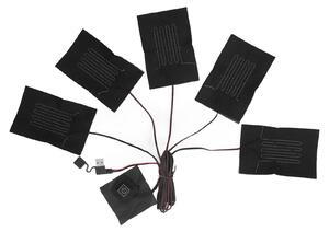 Gilet elettrico 5 in 1, cuscino riscaldante in tessuto, 3 velocità, temperatura regolabile, riscaldamento USB, impermeabile, riscaldamento in fibra composita