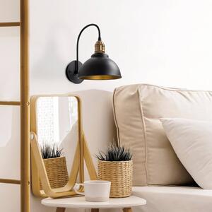 Applique Saglam, nero/oro, altezza 36 cm, metallo Saglam Opviq, dimmerabile, Nero, Soggiorno / Sala da pranzo, Metallo, Lampada a sospensione