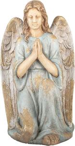 Clayre & Eef Figura decorativa angelo 34x36x55 cm Vetroceramica beige