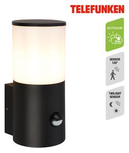 Lampada da parete Telefunken LED, rilevatore di movimento, protezione dagli spruzzi d'acqua