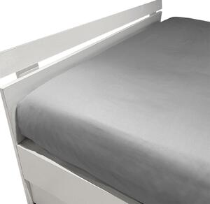 Lenzuolo Inferiore In Raso Di Cotone Precious Sateen 175X205+30 Mirabello Brera Tinta Unita Grigio Caleffi
