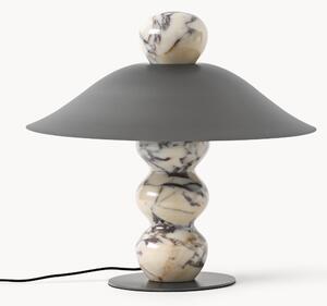 Lampada da tavolo in marmo Calacatta Viola Elaia, varie misure