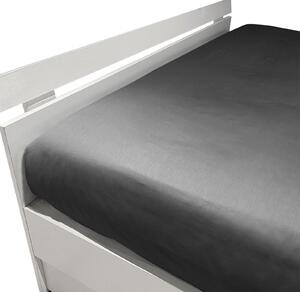 Lenzuolo Inferiore In Raso Di Cotone Precious Sateen 175X205+30 Mirabello Brera Tinta Unita Fumo Caleffi
