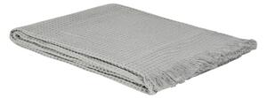 Telo Arredo Copridivano In Plaid Grandecor In Nido D'ape Stone 130x180 Bellora Continuat. Tinta Unita Grigio Caleffi