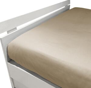 Lenzuolo Inferiore In Raso Di Cotone Precious Sateen 175X205+30 Mirabello Brera Tinta Unita Sabbia Caleffi