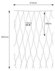 Markslöjd 108178-LED Tenda luminosa natalizia da esterno GARDEN24 160xLED/24V 2x2m bianco caldo