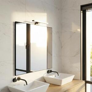 Lampada LED da Specchio 35cm 4W Bidirezione Nera IP44 Tripla Installazione Colore Bianco Naturale 4.000K