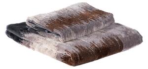 Asciugamano Con Ospite In Acrilico Dralon Bridge 40X60+60X100 Carrara Moderno Grigio Caleffi