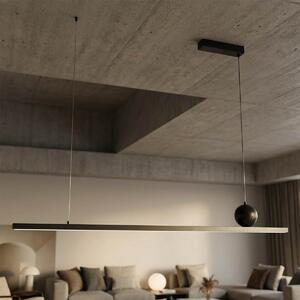 Lampada Lineare a Sospensione in Pietra Nera per Strisce LED