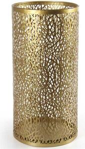 Portaombrelli Rotondo Ø24x48 cm con Vaschetta Salvagoccia in Metallo Oro