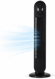 Ventilatore a Torre Raffrescatore Verticale 60 W a 3 Velocità Altezza 79 cm Nero