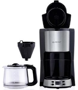 Macchina da Caffè 1000 W Caffettiera con Filtro Caraffa da 1,5 Litri 12 Tazzine Nero