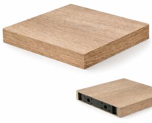 Mensola da Parete Quadrata 25x25x4 cm Scaffale Libreria in Legno MDF Rovere