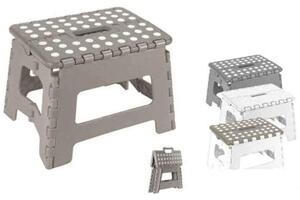 Sgabello Multiuso Pieghevole 30x22x22cm Igor in Plastica ABS 3 Colori Assortiti