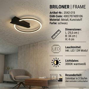Plafoniera LED Briloner Nico 12 W 980 lm 3000 K nero