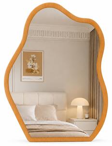 Specchio Asimmetrico da Parete 46x60 cm Cornice in Legno Quercia