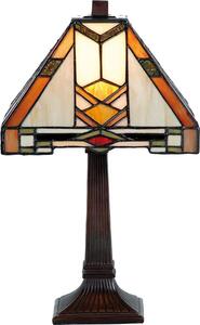 Clayre & Eef Lampada da tavolo Tiffany 22x22x38 cm Vetro giallo beige