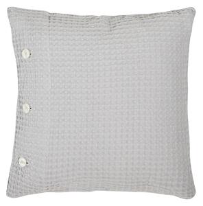 Cuscino D'arredo In Nido D'ape Stone 45x45 Bellora Continuat. Tinta Unita Grigio Caleffi