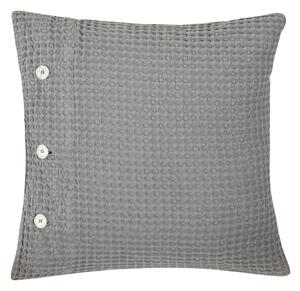 Cuscino D'arredo In Nido D'ape Stone 45x45 Bellora Continuat. Tinta Unita Antracite Caleffi