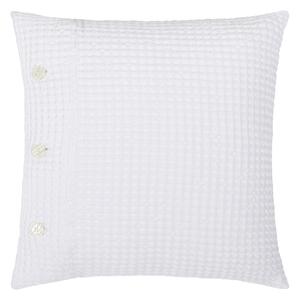Cuscino D'arredo In Nido D'ape Stone 45x45 Bellora Continuat. Tinta Unita Bianco Caleffi