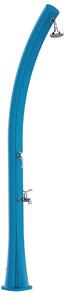 Doccia Per Esterni a Riscaldamento Solare RIO Serbatoio 25 lt Struttura Curva In Polietilene Hd Dimensioni 28x15x h 225 cm - peso 10 kg Soffione Rotondo Diametro 10 Cm blu