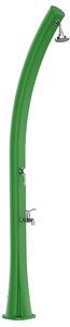 Doccia Per Esterni a Riscaldamento Solare RIO Serbatoio 25 lt Struttura Curva In Polietilene Hd Dimensioni 28x15x h 225 cm - peso 10 kg Soffione Rotondo Diametro 10 Cm verde