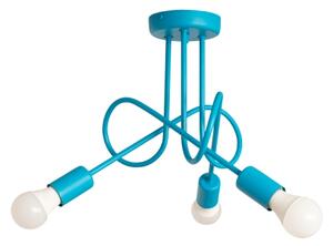 Lampadario a incasso per bambini con LED OXFORD 3xE27/15W/230V Blu