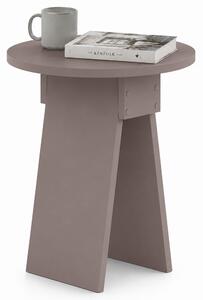 Tavolino Rotondo da Soggiorno 42x23,5x50 cm Tavolo Design Minimal Moka