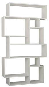 Libreria Moderna 168x96x25 cm Scaffale 8 Ripiani in MDF Bianco